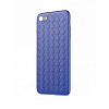 Силиконовый чехол BASEUS для iPhone 6/6S (4.7) матовый, синий, плетёнка (Weaving Case)