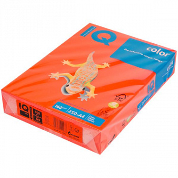 Бумага IQ "Color intensive" А4, 160г/м2, 250л. (кораллово-красный)CO44Mondi