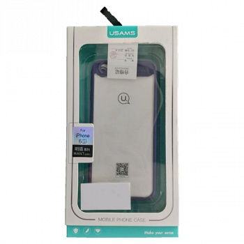 Задняя накладка USAMS для iPhone 6/6S (4.7), Mant, прозрачная, глянцевая, синий