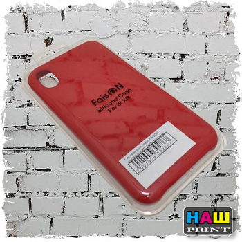 Силиконовый чехол FAISON для iPhone XR, №09, матовый, красный