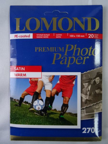 LOMOND 270 г/м2 односторонняя Satin Warm 10*15\20л 1106201