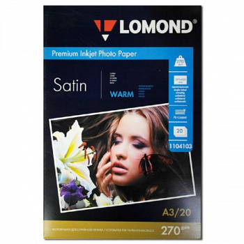 Lomond 270 г/м2 односторонняя Satin Warm А3 1104103