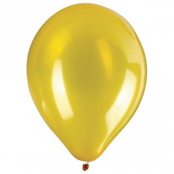 Шары воздушные ZIPPY (ЗИППИ) 10" (25см), КОМПЛЕКТ 50шт., золотой металлик, в пакете, 104181