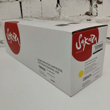 Картридж SAKURA CB542A  для HP Color LJ CM1312MFP/CP1215/CP1515/CP1518, желтый, 1500 к.,  SACB542A