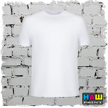 Футболка бесшовная О-ворот,хлопок белая, L (48)