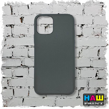 Задняя накладка FAISON для iPhone 11 Pro Max, кожа, матовый, серый (Skin Cover)