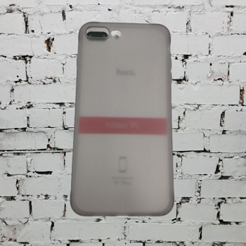 Силиконовый чехол HOCO для iPhone 7/8 Plus прозрачный черный глянцевый (Light series Frosted)