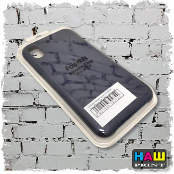 Силиконовый чехол FAISON для iPhone XR, №07, матовый, синий, тёмный