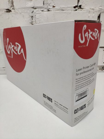 Картридж SAKURA CLTY407S для Samsung CLP-320/325, CLX-3185, желтый, 1000 к.,  SACLTY407S
