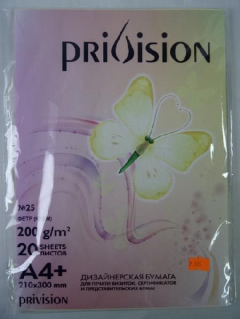 PRIVISION Дизайнерская бумага № 25 фетр крем 20л (200 гр)
