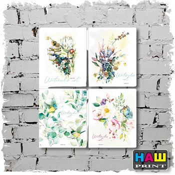 Тетрадь 48л., А5, линия ArtSpace "Цветы. Watercolor flowery", матовая ламинацияТ48лМЛ_34373Спейс307705