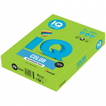 Бумага IQ "Color intensive" А4, 80г/м2, 500л. (ярко-зелёный)MA42Mondi