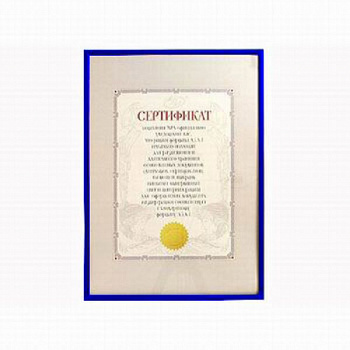 Рамка MPA-certif/p 21/29.7 синий 9мм (6602-A4)